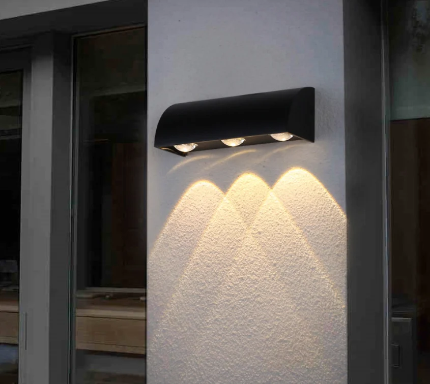3 Way Outdoor LED Wall Light | Modern Adjustable Waterproof Wall Sconce for Indoor & Outdoor Spaces