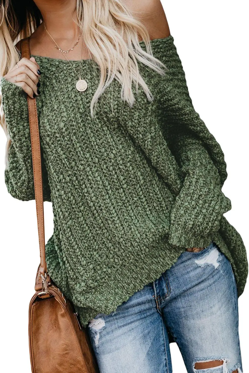 Вязаный свитер. Серый свитер реглан. Грубые вязки. Элегантные модные свитера. Грубые вязки.