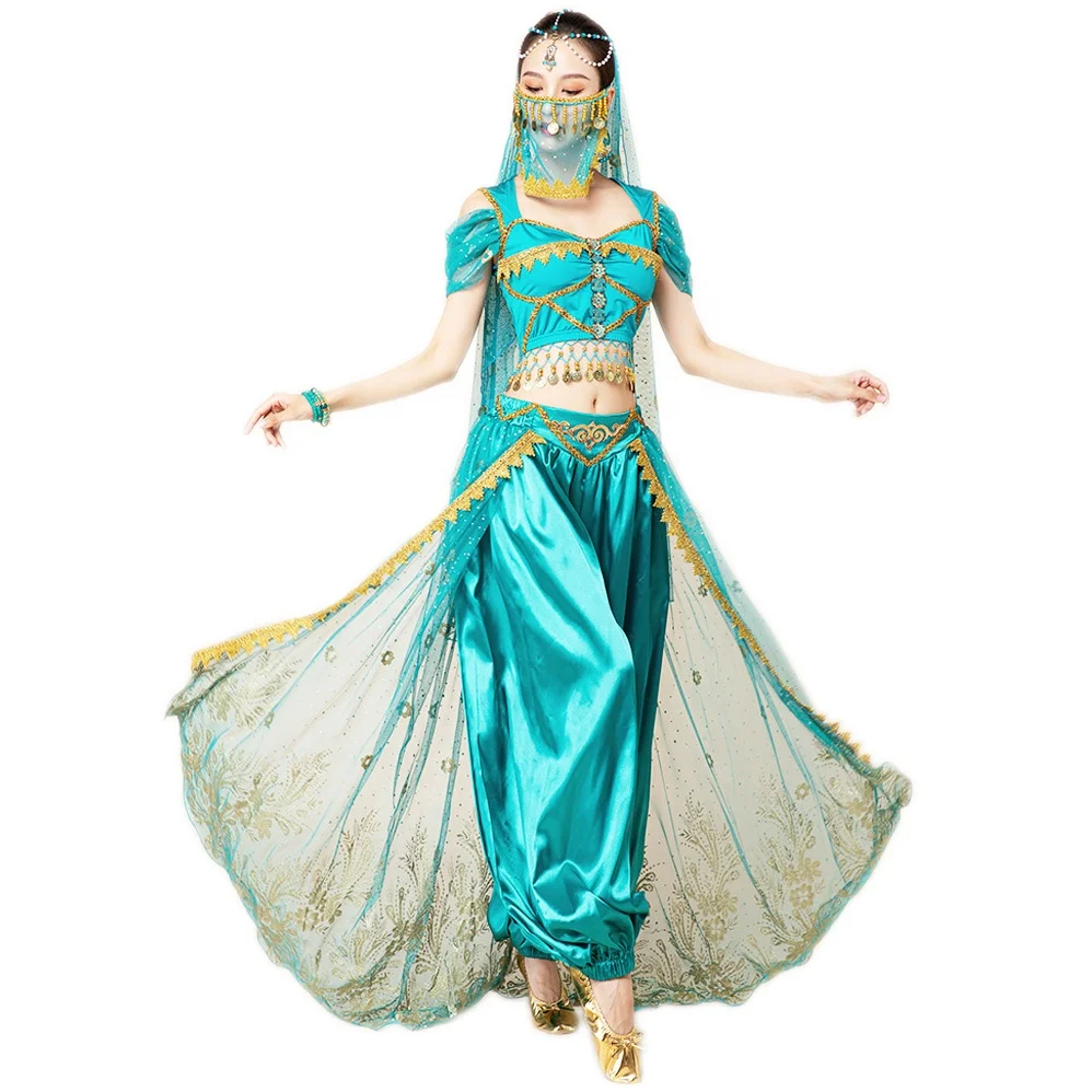 jasmine princess dress Amazon.com: ZYACTU Women's Aladdin Jasmine Princess Dress Up Party Belly Dance Halloween Performance Costumes Cosplay Outfits Tag S-Dark Green : Clothing, Shoes & Jewelry