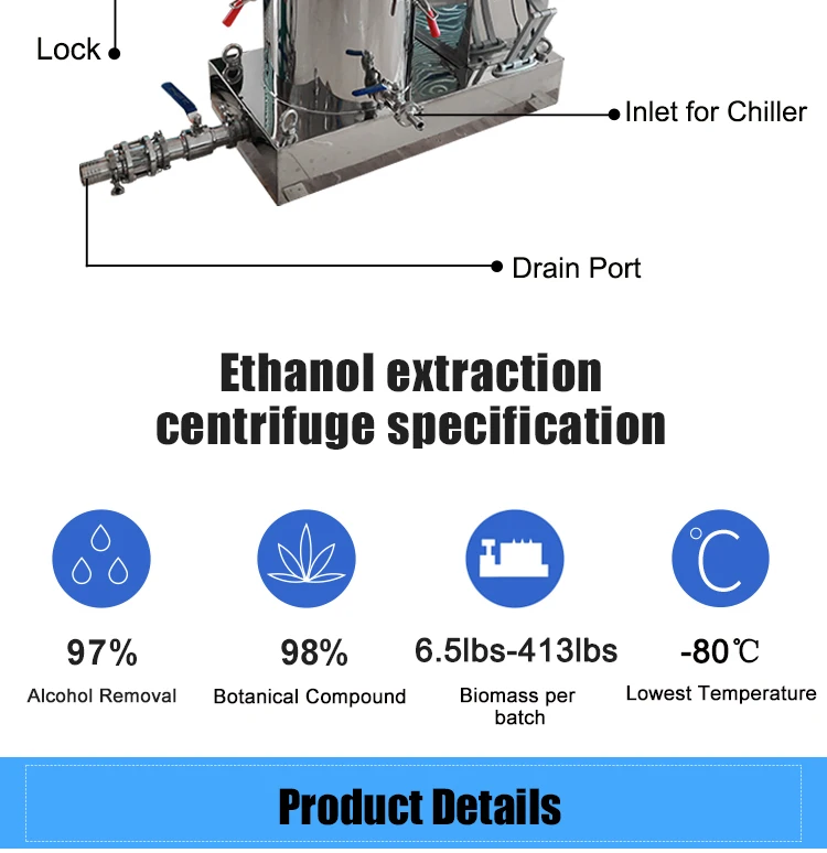 Industrial Plant Liquid Centrifugal Extractor Oil Extraction Centrifuge