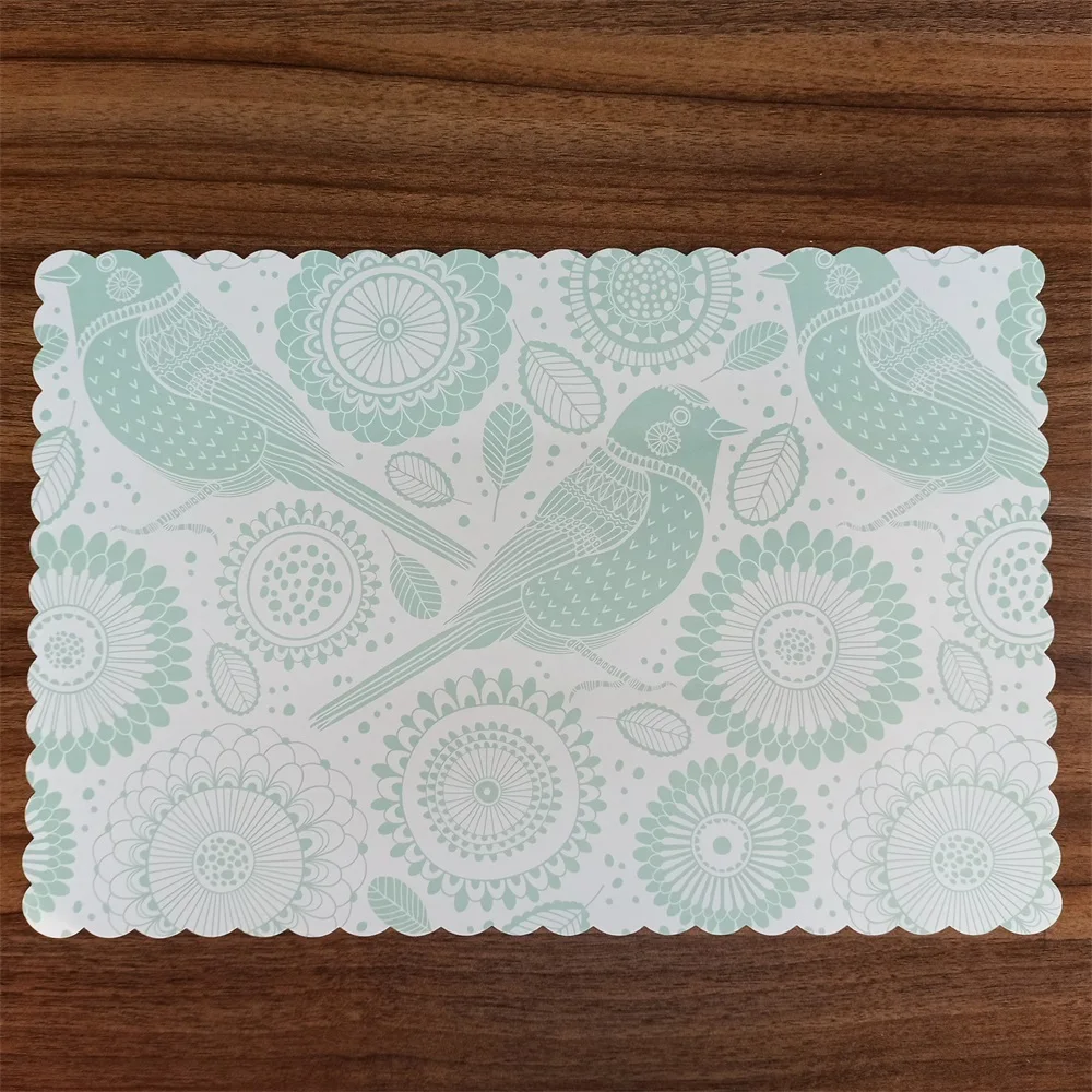 Custom Logo Printed Paper Placemats Dining Table Plate Mat Tray Paper