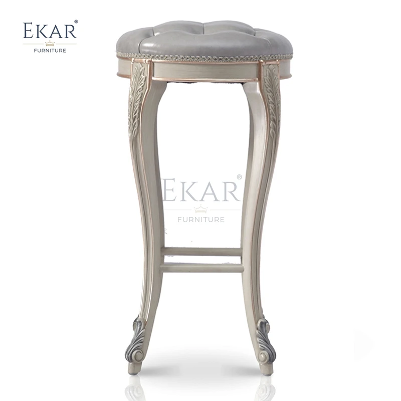 Classical hand-carved French wooden high bar chair supplier