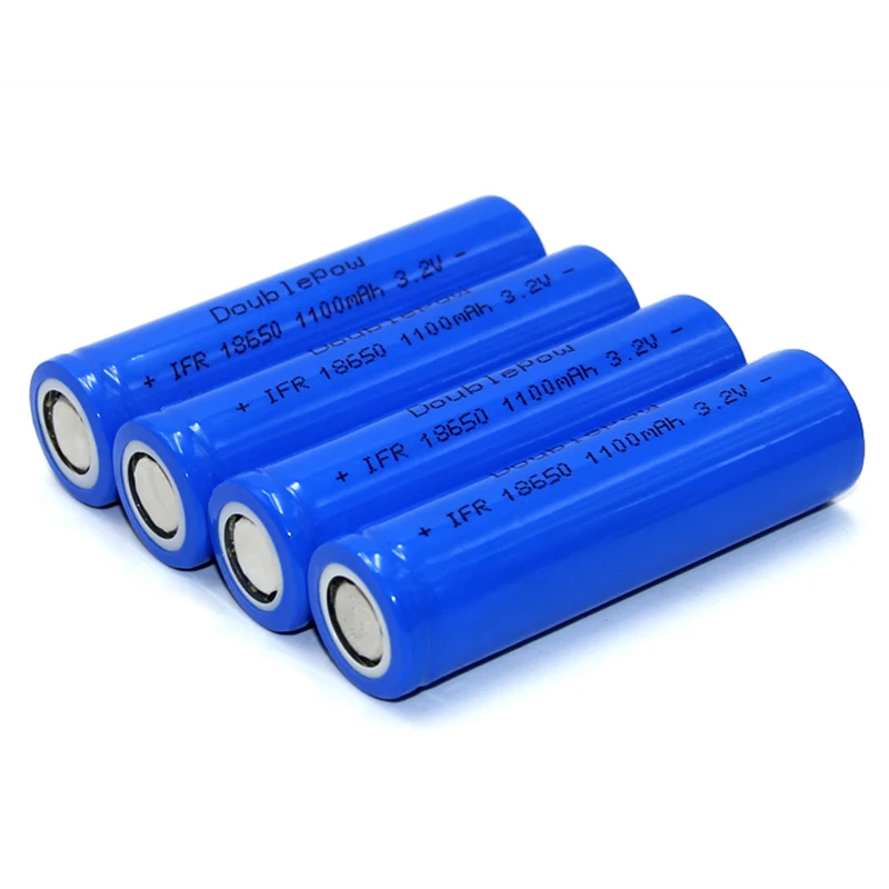3.2V LIFEPO4 Rechargeable Lithium Battery IFR 18500 Batteries 2pcs 