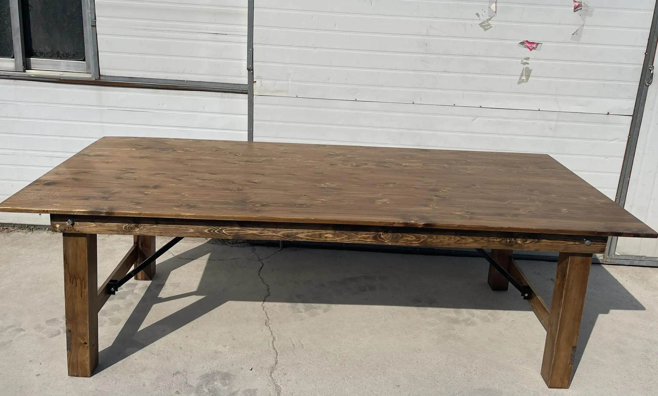 Farmhouse Natural Solid Folding Wood Picnic Tables For Party And