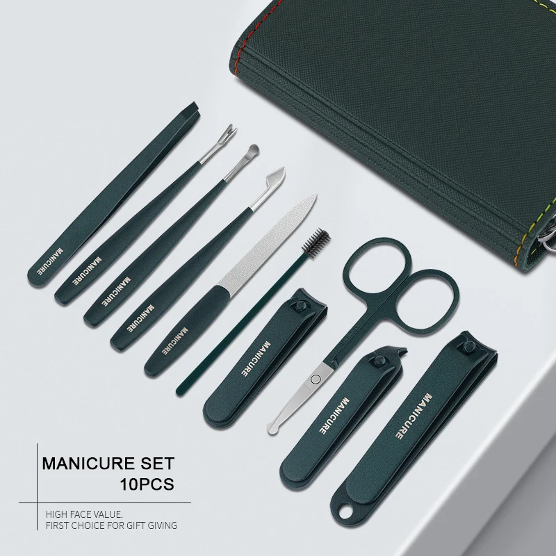 product factory hot sale manicure set personal care nail clipper kit 9 pcs manicure set-5