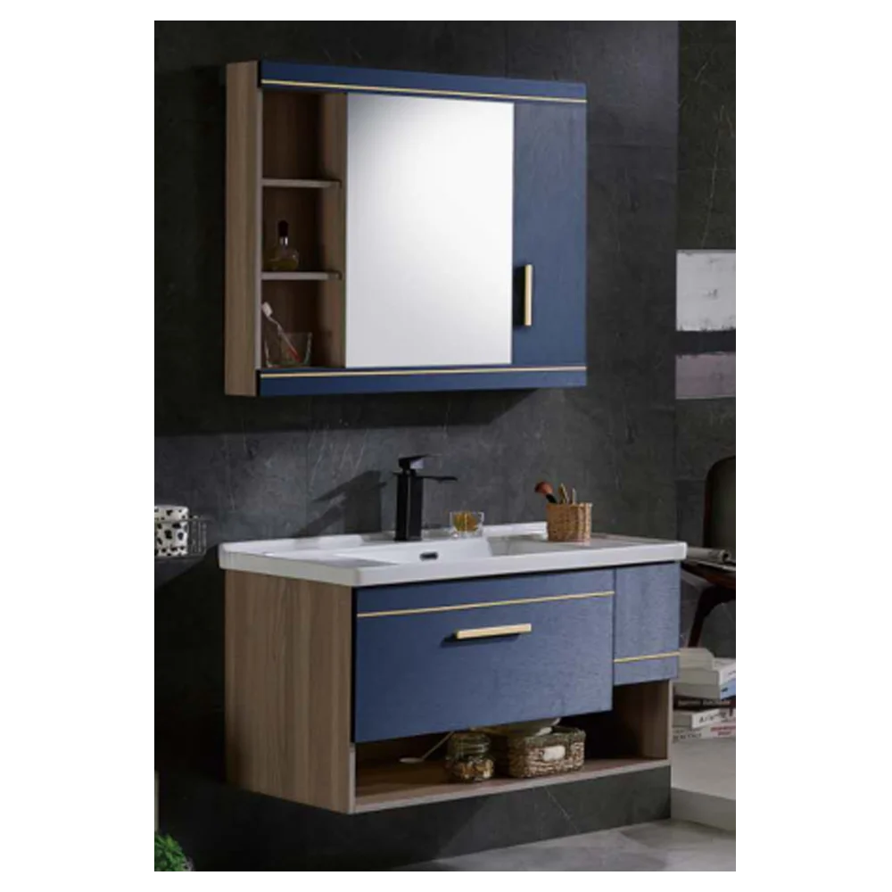 Chaozhou Classic Design Pvc Bathroom Vanity Cabinet With Single Basin Mirror Combo Buy Pvc Bathroom Cabinet