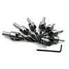 3-10mm Three-Pointed Countersunk Head Pilot Drill High Speed Steel Reaming Orientation Drills Bit Woodwork Chamfering Cutter
