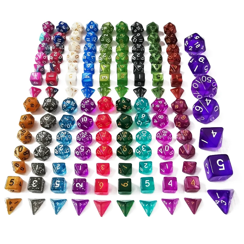 Dungeons and Dragons Miniature mini dice set custom polyhedral game dice set