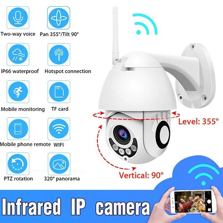 iCsee app 1080P  PTZ Bullet wifi ip camera  fixed lens  3.6mm  Onvif wireless  outdoor ptz ip camera