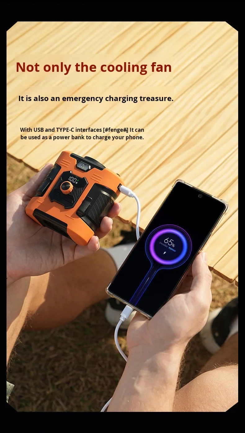 Portable Clip-on Waist Fan, USB, 6000ml - detail 50