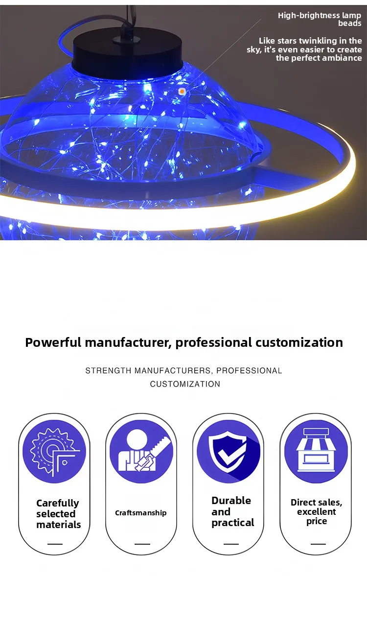 product planet shaped wedding stage decorative lights restaurant chandelier photo area starry sky ball middle sized wedding props-17