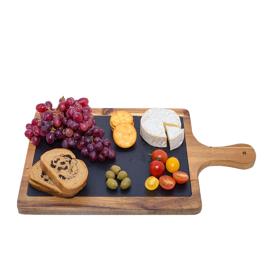 Wood Plate Appetizer & Cheese Platter Acacia Wood Cheese Board With ...