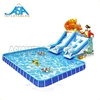 Commercial floating water slide inflatable pool water park