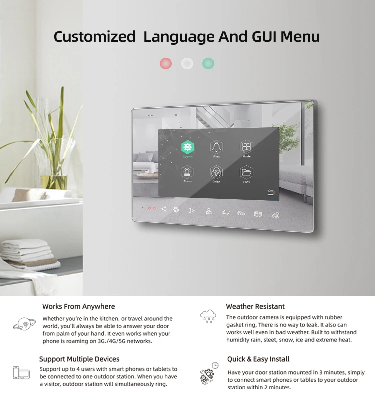 Tuya Smart Wifi Door Camera Video Door Phone With