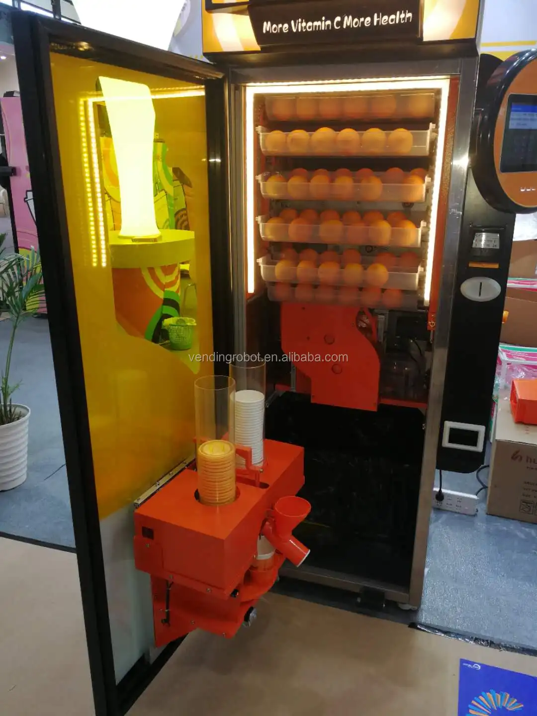 100 Pure Automatic Orange Juicer Commercial Fresh Orange Juice Vending