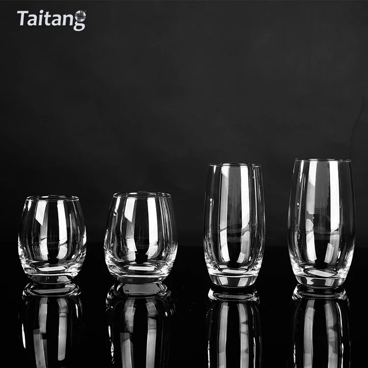 Factory Manufacturing Crystal Glassware Heavy Tall Highball Straight Water Glass Cups Glassware Drinking