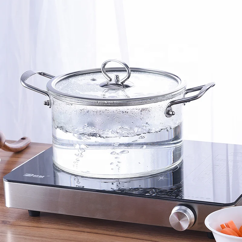 Big Size Transparent Clear Double-ear Cooking Pot Borosilicate Pyrex ...
