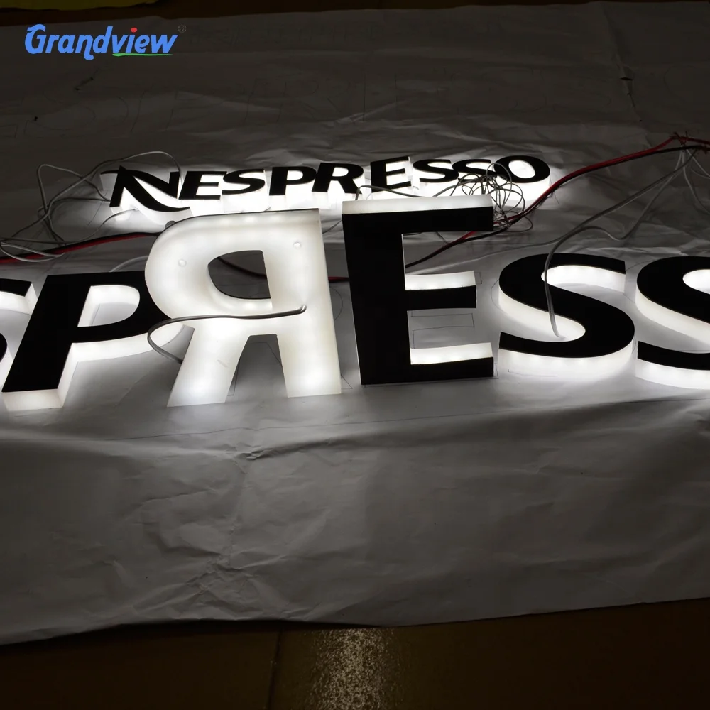 Waterproof Popular Led Backlit Channel Letter Signs Decorative Metal