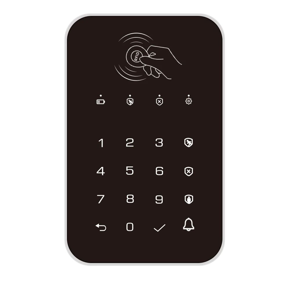 Staniot 433mhz Wireless Touch Keyboard Rfid Card Arm Or Disarm Password Keypad For Home Security