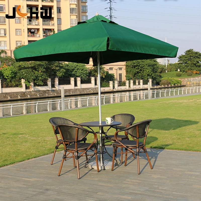hotel patio set with umbrella PHI VILLA Outdoor Dining for 4, Folding Chairs Unrivaled in its size and beauty Modern Big Size Aluminium Hotel