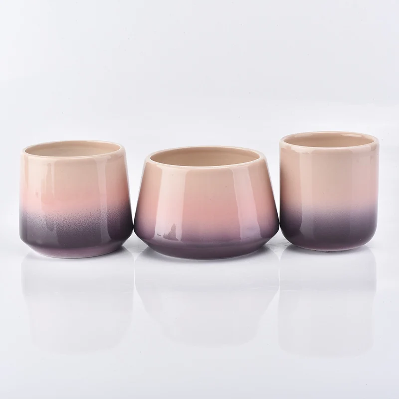 Wholesale Colorful Empty Ceramic Candle Jar