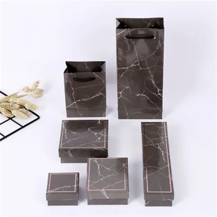Details about   Marble Jewelry Box Necklace Bracelet Rings Carton Packaging Display Box Gifts 