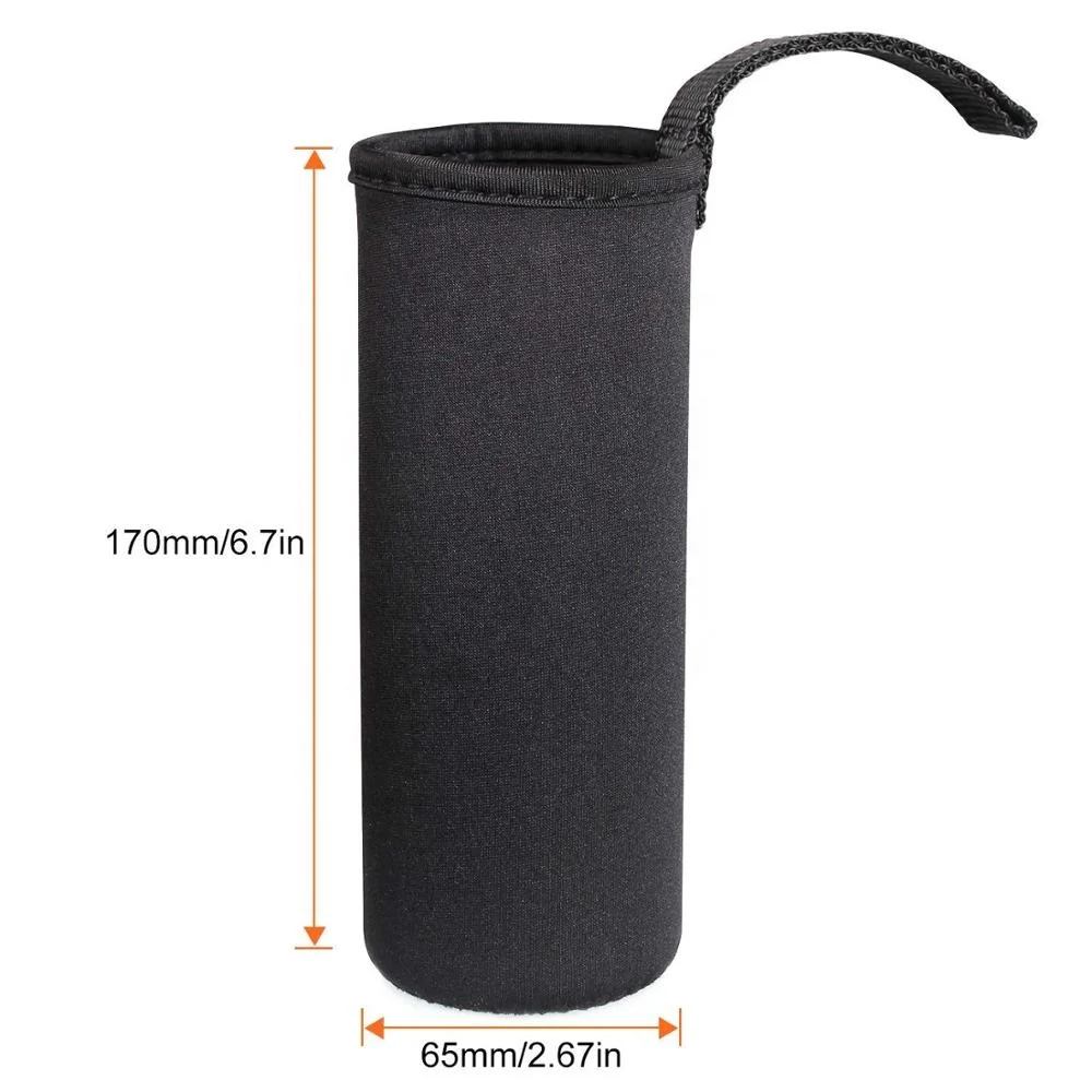 Glass Water Bottle Cooler Sleeve 12oz 19.4 Oz Neoprene Insulated