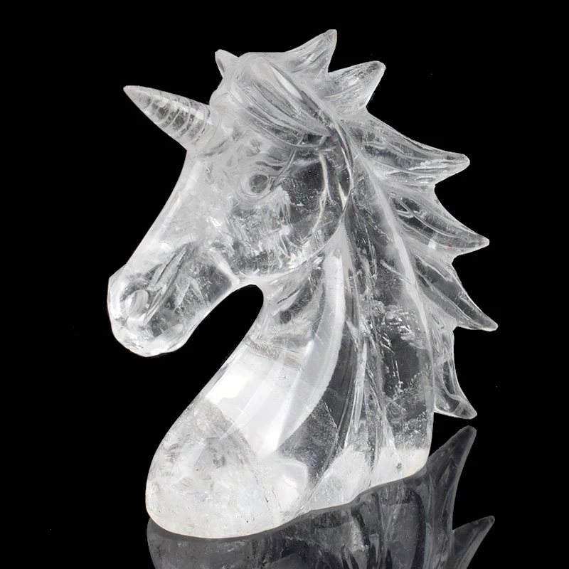 natural tiger eye,rose quartz and clear quartz carved horse