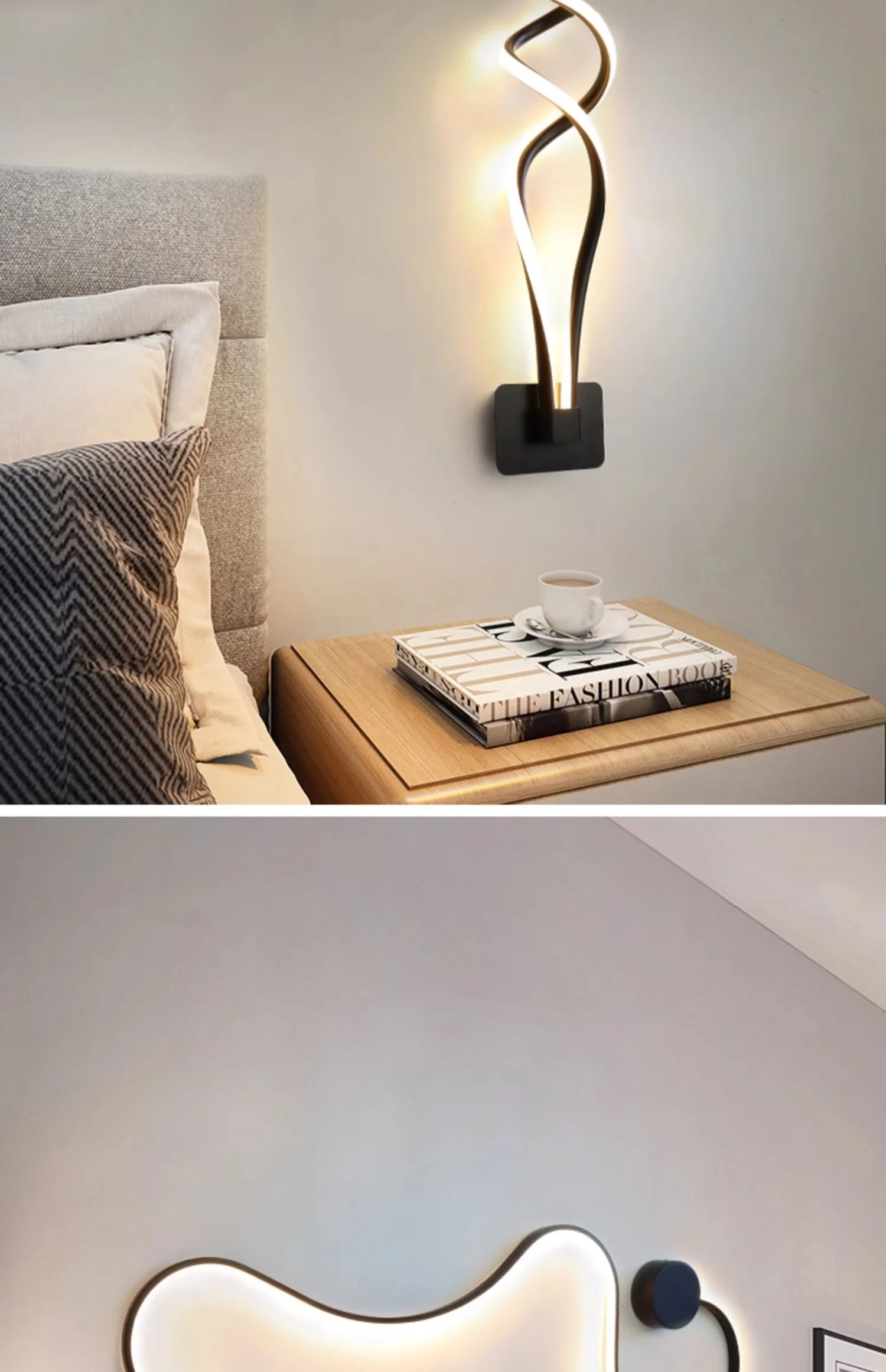 product indoor luxury design decorative home modern led creative wall lamp corridor bedroom bedside wall light-9