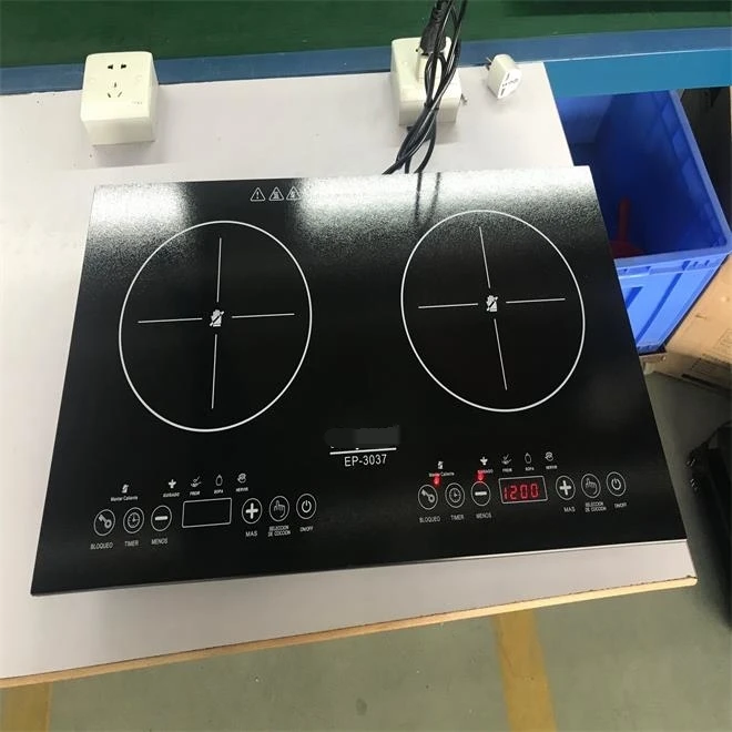 Double Burns Builtin Infrared Cooker,Sensor Black Ceramic 2 Burner Hob