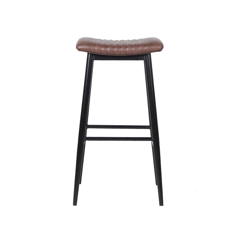 Vintage Rustic Commercial Bar Furniture Pu Leather Bar Stools Barstool