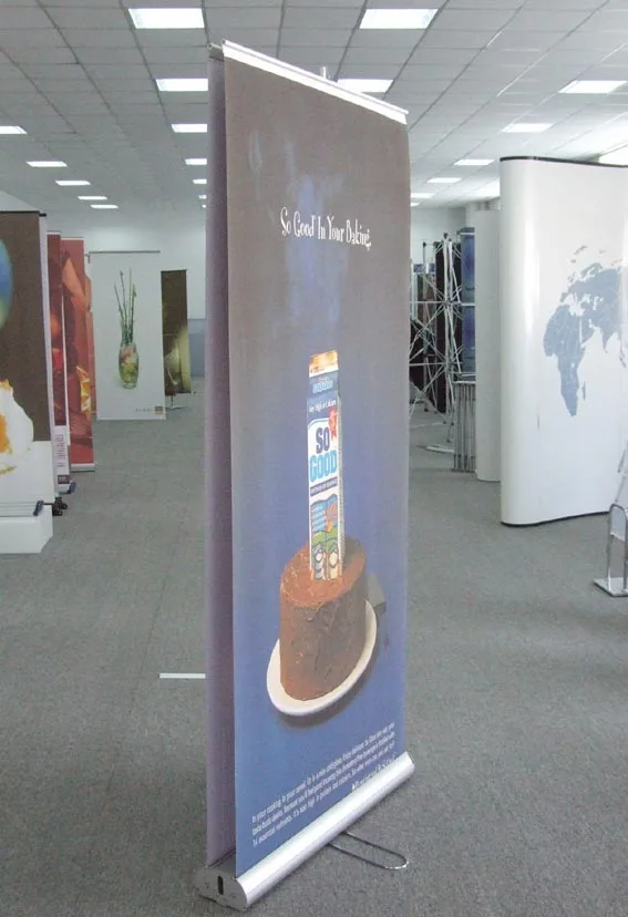 Exhibition Booth Double Sided Roll Up Banner Aluminum Roll Up Stand