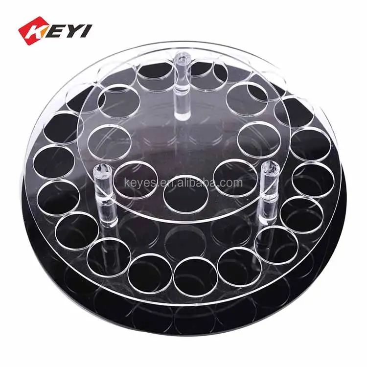 Custom Counter Top Clear Acrylic Rotating Body Oil Display Rack Stand