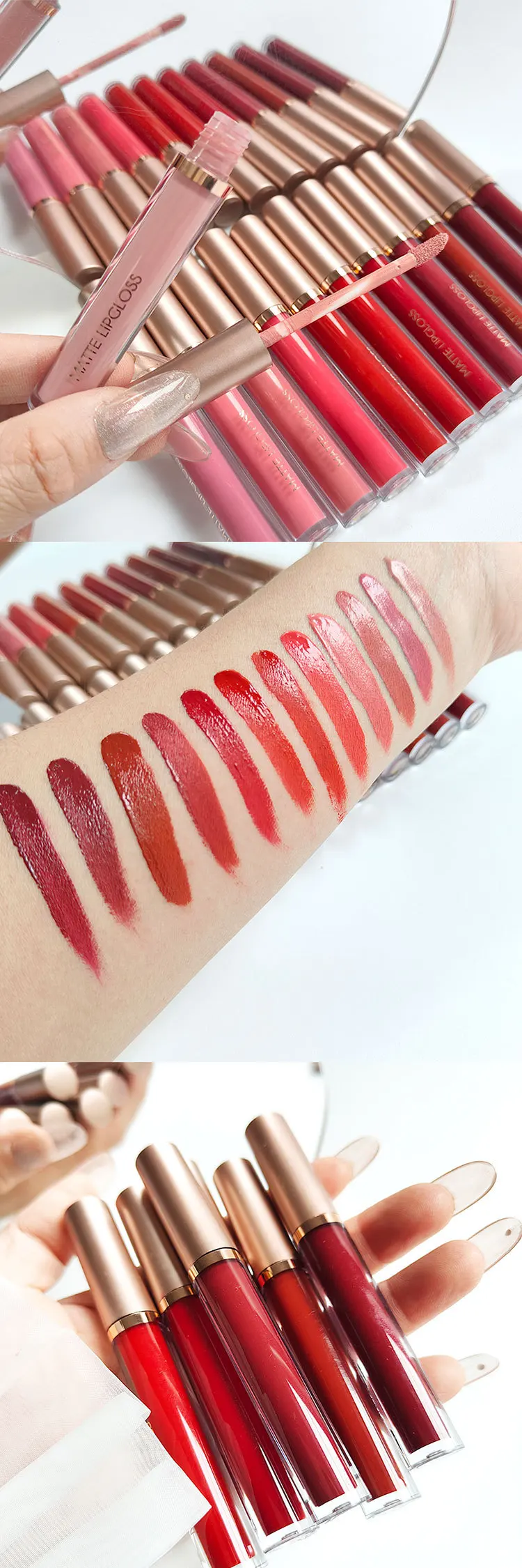 3 Pack Matte Lip Gloss Lip Glaze Set