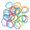Rainbow Link C- Clips Hooks Plastic Chain Links C- Link Cage Hang Ring Plaything Climb Toys Foot Toy