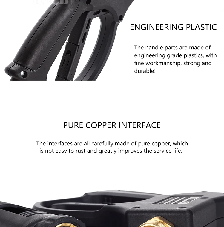 Pistola de agua de alta presión de PA de olla de alta presión de agua de lavado de coches pistola limpieza arma largo medio pistola de lavado de coche arma