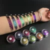 Print your own logo make up Multi colors palette eyeshadow cosmetic with matte and glitter