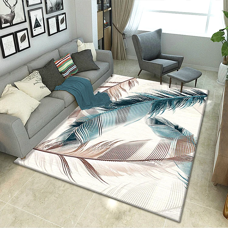 Modern Printed Area Rug Gel Pvc Backing Anti Slip Carpet And Rugs For