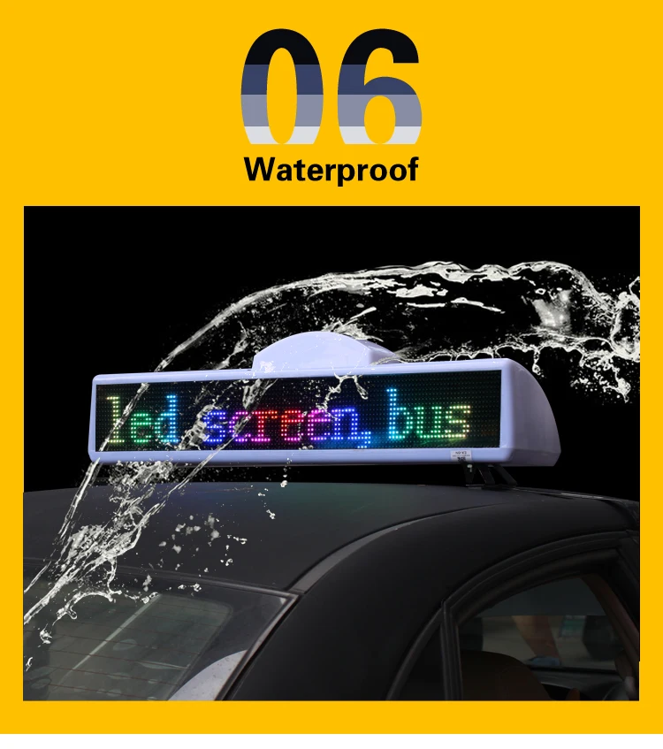 Advertising roof taxi led display rolling advertisement board taxi lamp