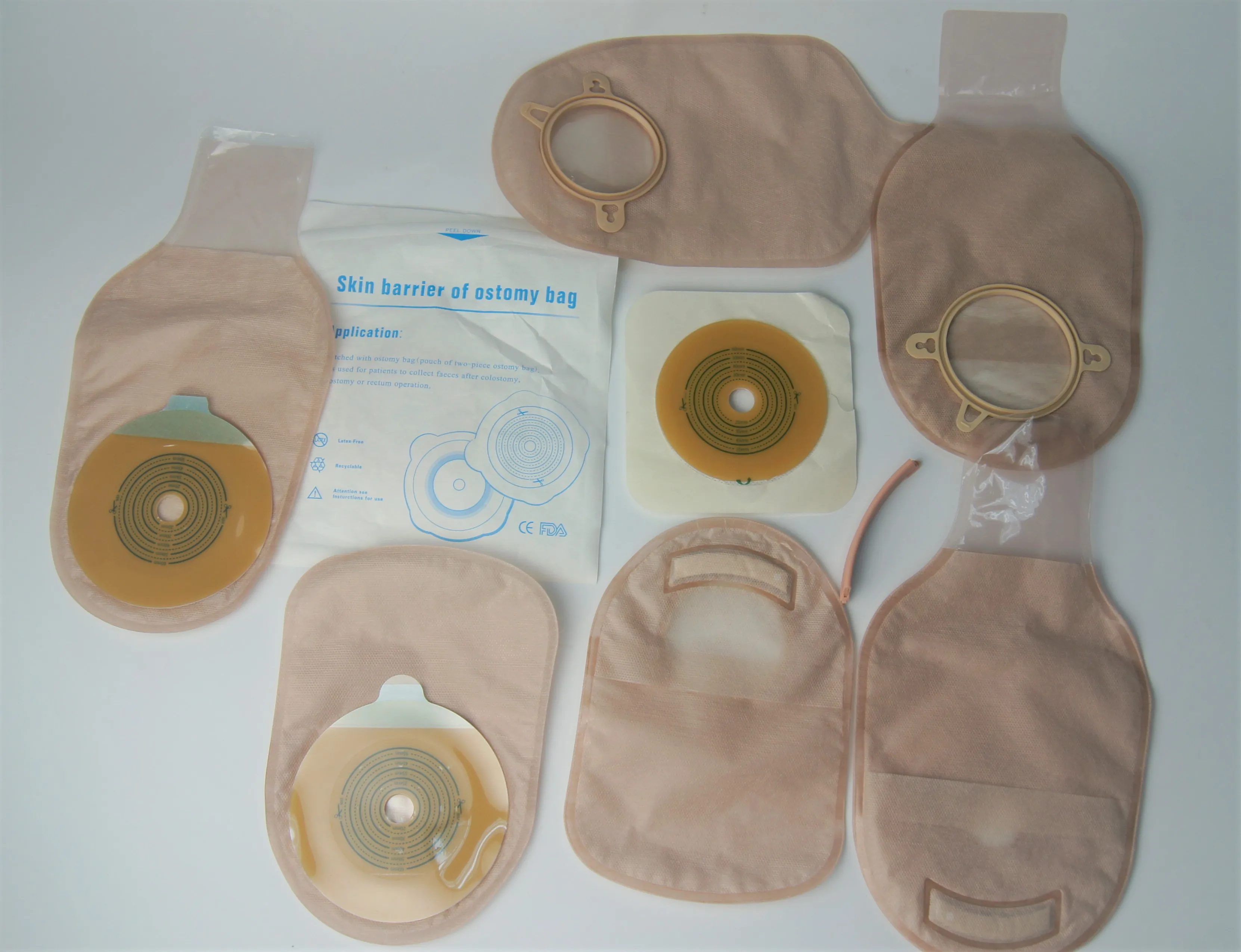 Disposable Medical Ostomy Bag One-piece Drainable Pouch (hydrocolloid ...