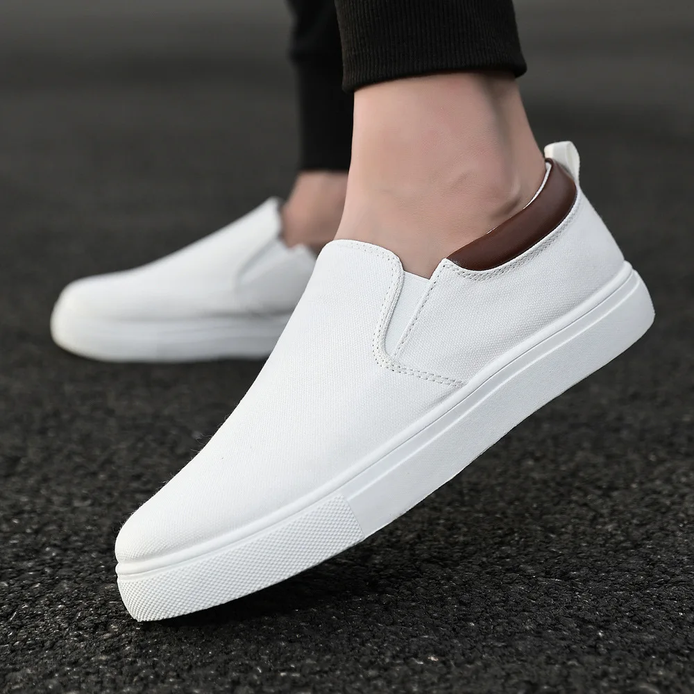 new plus size men s korean style canvas shoes fashion Korean Canvas Shoes Men Slip on Casual Shoes