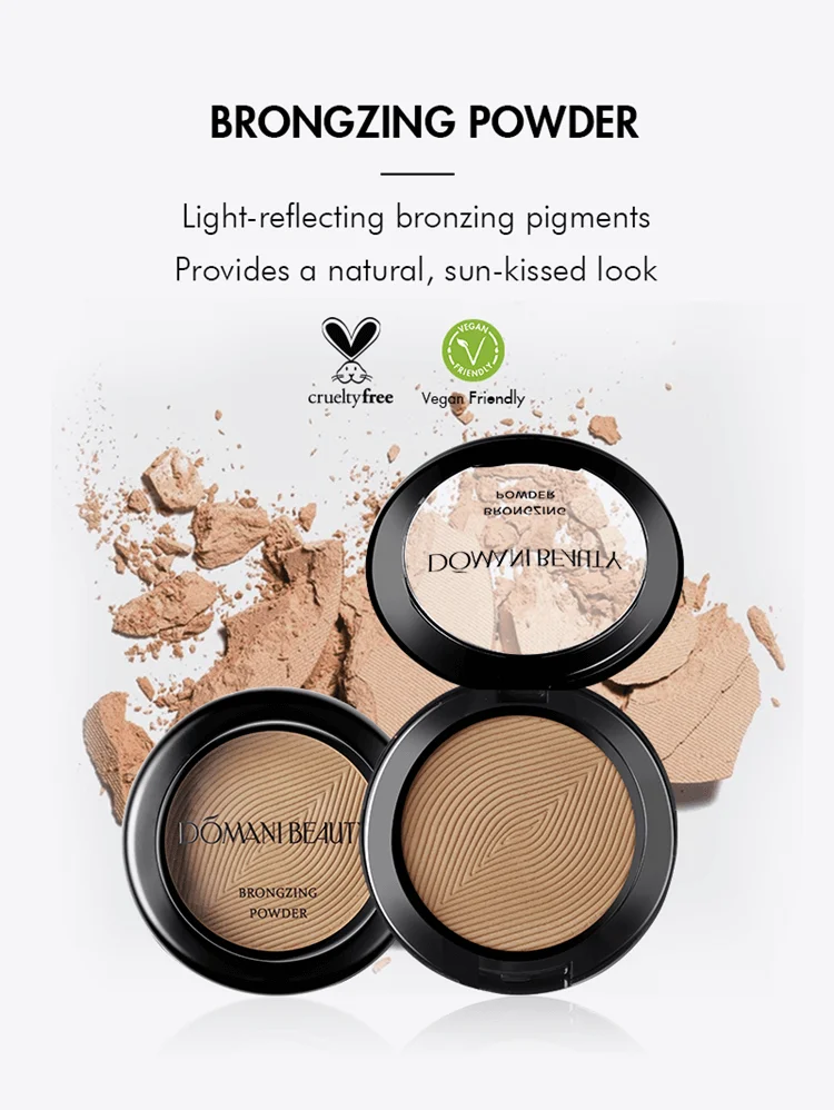 Domani Beauty 2020 Natural Color Cosmetic Waterproof Vegan Pressed Face Private Label Contour Setting Bronzer Powders Powder