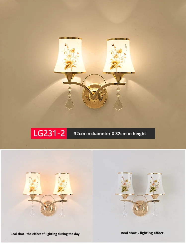 product modern simple led bedroom lamp golden iron body wall lamp for living room tv wall aisle staircase balcony bedside-10