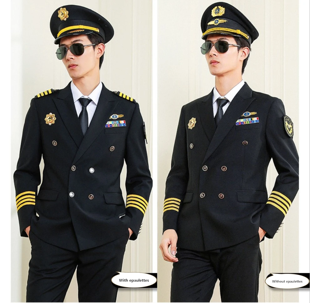 Classical Standard Airline Pilot Uniform For Men Aviation Uniform Suit   H6ce0429787d140c093645c8e3870bd18k 