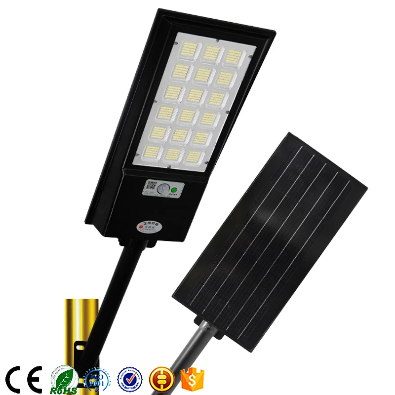 High lumen waterproof ip65 outdoor lighting 100w 150w 200w all in one solar led lamp street light