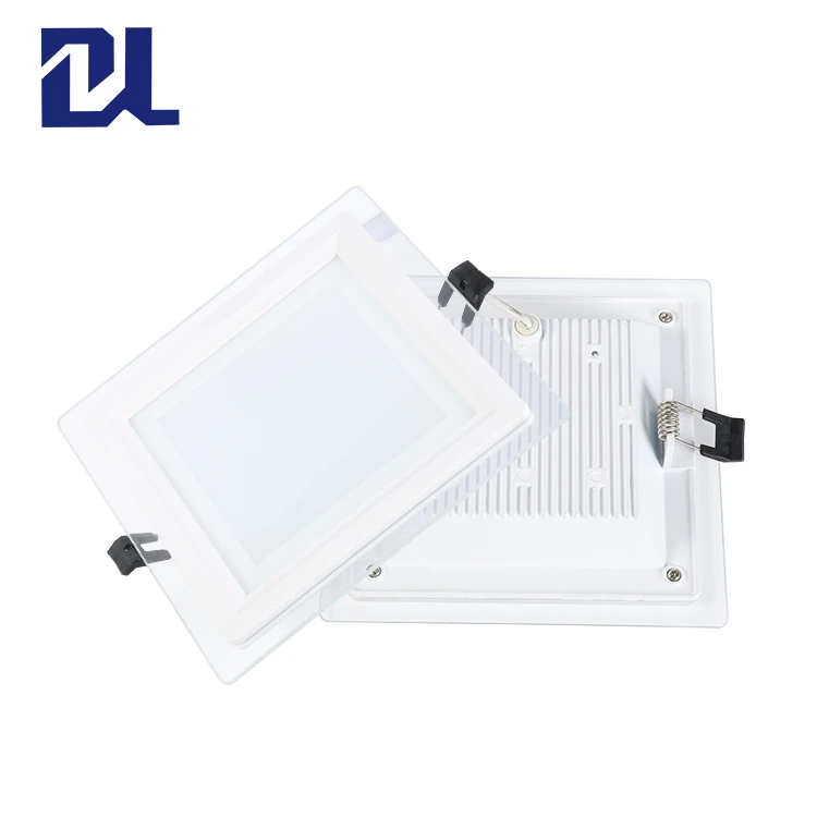 High lumen indoor celling ultra thin recessed white  6 9 12 18 24 w square led glass down light