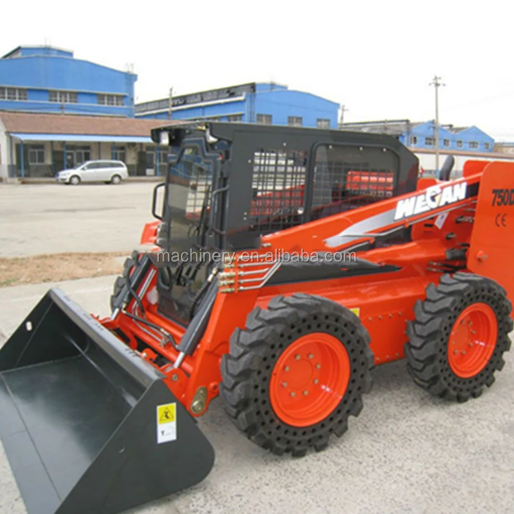 Wecan 750d Skid Steer Tires 0.44cbm Wheel Type Steer Skid Loader Buy Small Skid Steer Loader