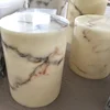 Plastic Building Material Alabaster Stone Backlit Onyx Panel Cylinder Box for Column
