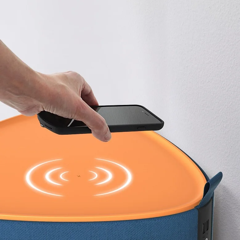Fashionable Design Multiuse Living Room Smart Music Furniture Bluetooth With Removable Tray With USB Port Table Speaker - ANKUX.COM