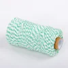 Free Samples Wholesale Green and White Cotton Twine For Baking, Butchers, Crafts, Christmas Gift Wrap